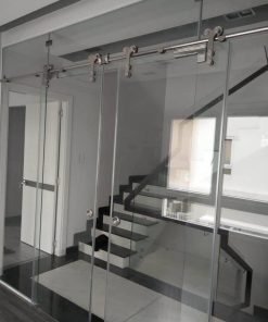 Cửa kính cường lực - cửa lùa đôi phi 25