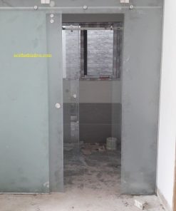 Cửa kính cường lực - cửa lùa đơn phi 25