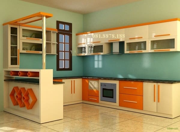 Kính màu ốp bếp 11