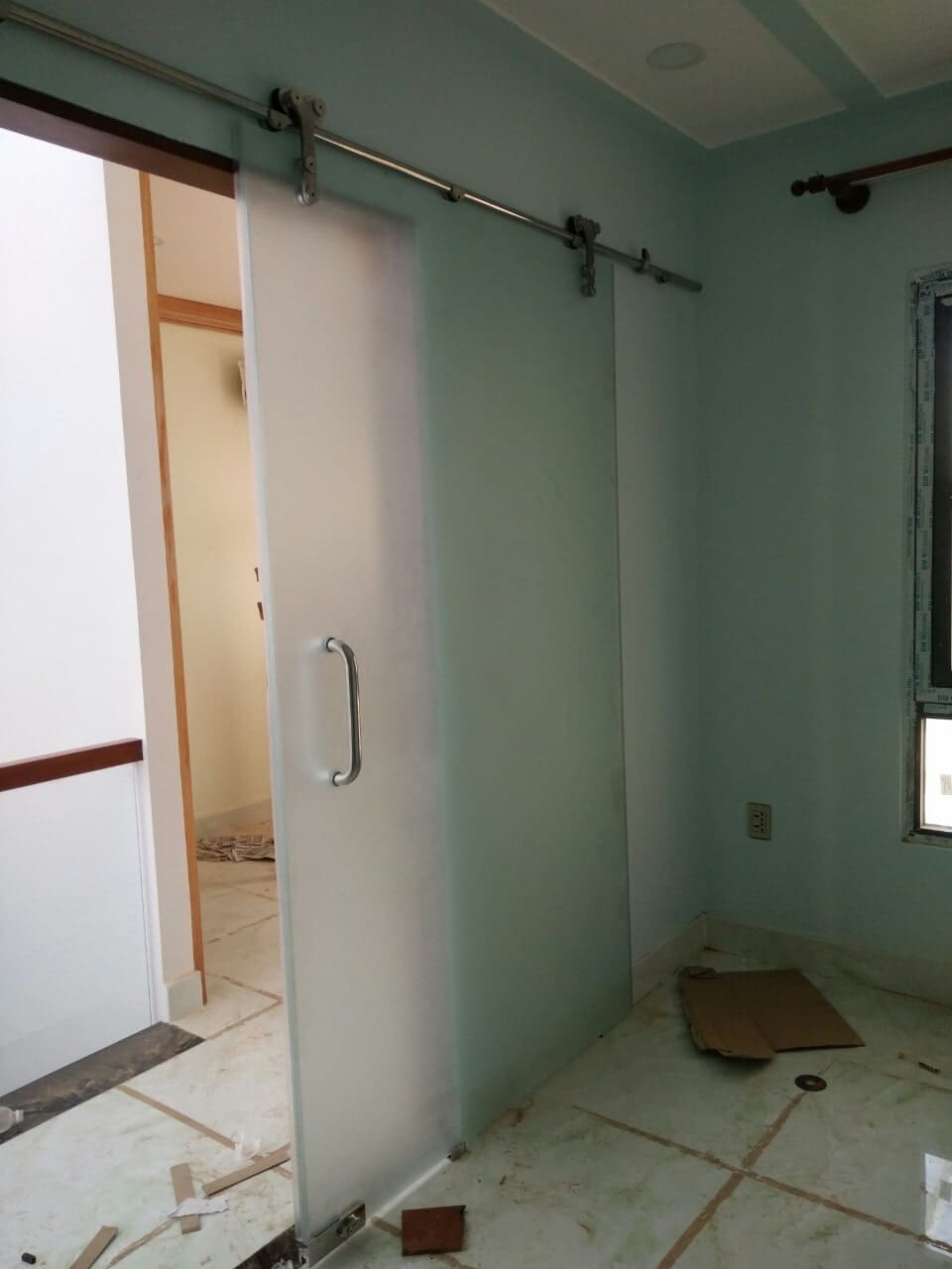 Cửa lùa đôi phi 25 1 cánh