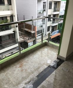 Lan can kính trụ lửng inox 304 cao 380