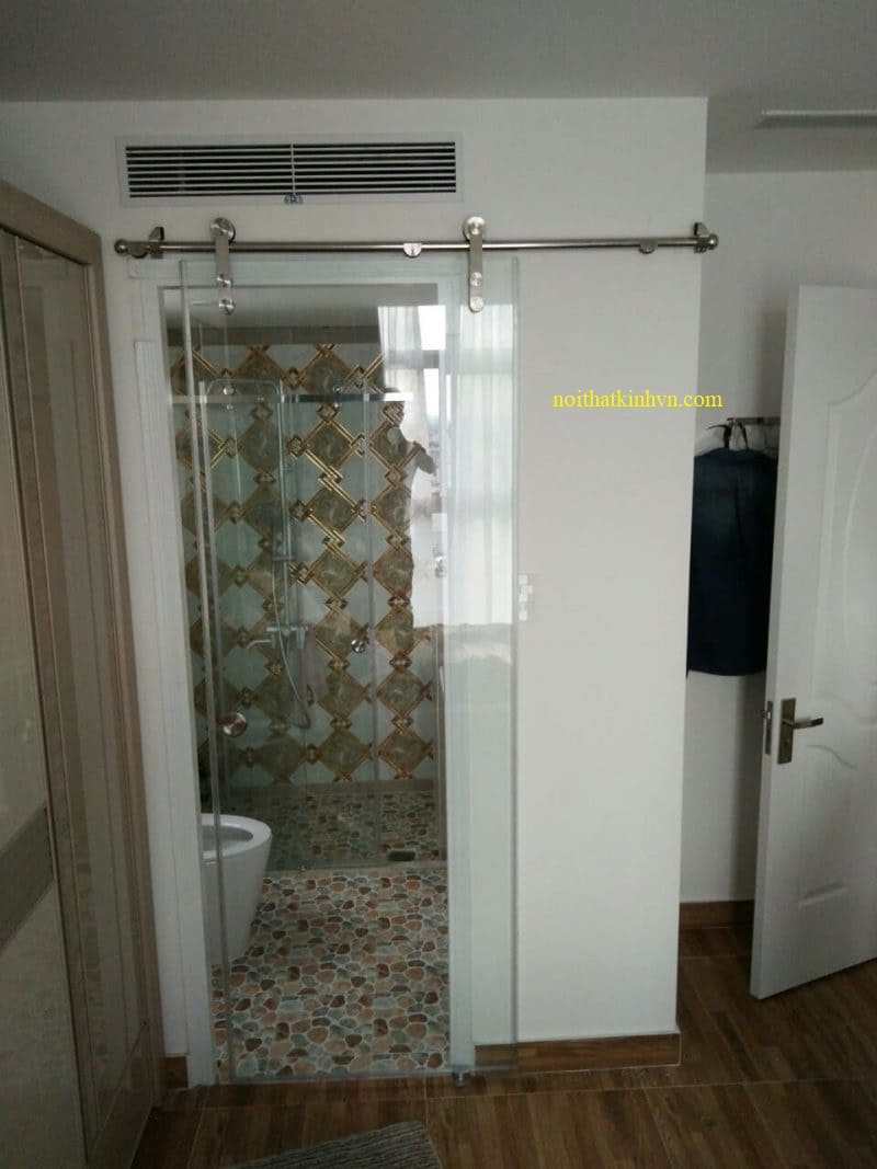 Phòng tắm kính cửa lùa phi 25