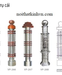 Trụ cái inox 304 tròn gỗ kết hợp