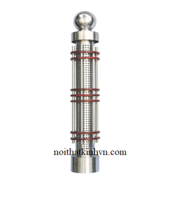 Trụ cái inox 304 tròn gỗ kết hợp