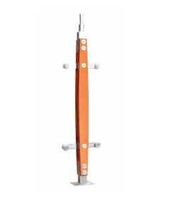 Trụ cầu thang kính 07 - không lót thanh inox