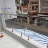 Lan can kính trụ hộp 304
