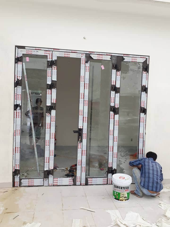 Cửa xingfa 4 cánh sử dụng bản lền 3D