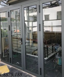 Cửa xingfa 4 cánh sử dụng bản lề 4D