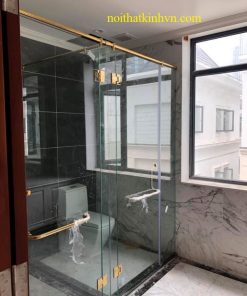 Phòng tắm kính mạ vàng